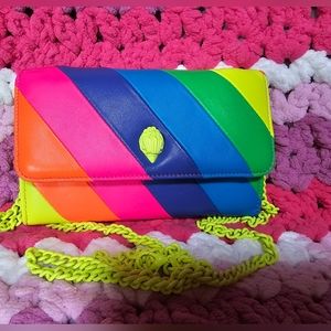 Kurt Geiger London Neon Rainbow Leather Kensington Crossbody